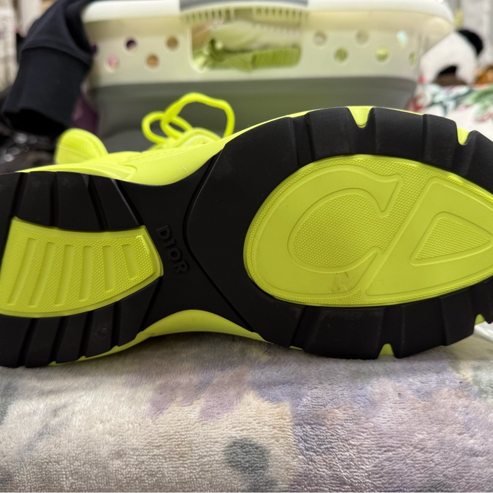 Dior Neon Yellow Athletic Sneakers - Picture 5 of 8